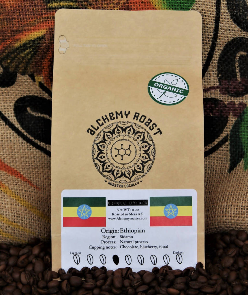 Ethiopian Sidamo Coffee Beans (12 oz bag)