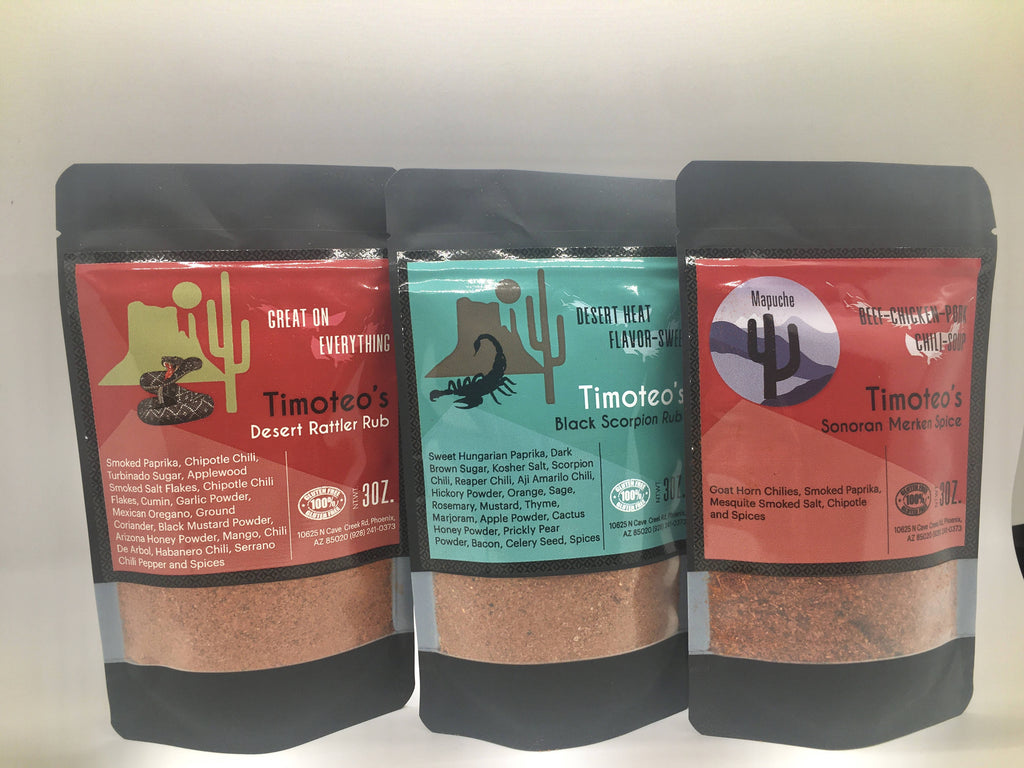Timoteo's Desert Heat Trio Spice Package